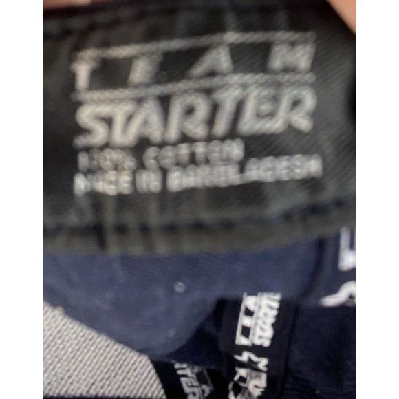 VINTAGE Notre Dame Fighting Irish Hat Cap Snap Back Blue Starter Football Mens - Picture 10 of 10